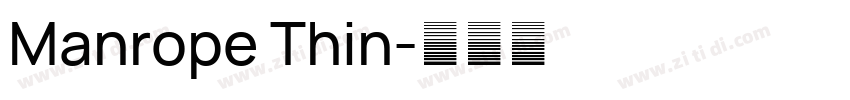 Manrope Thin字体转换